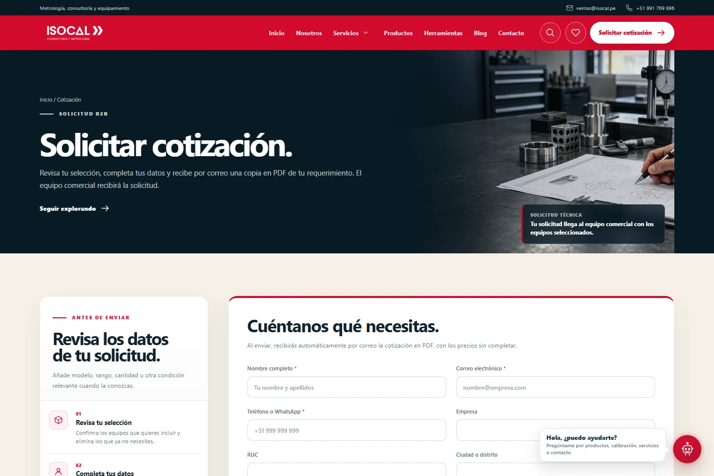 Ejemplo de Software a medida en ISOCAL